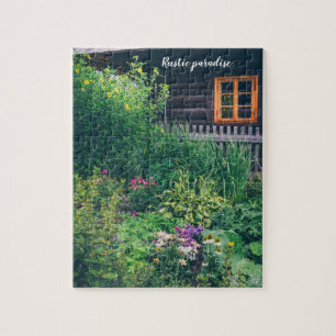 Countryside house with a colourful garden jigsaw puzzle