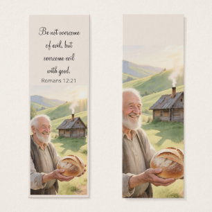 Countryside landscape bookmark motivating Bible