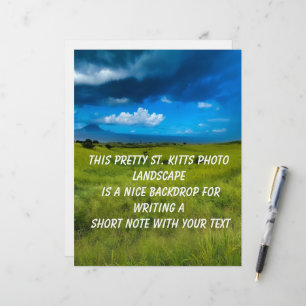 Countryside Landscape of Saint Kitts Custom Letterhead