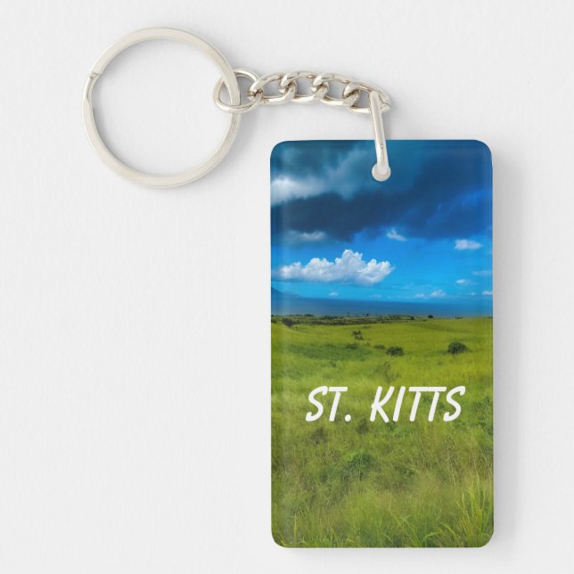 Countryside Landscape of Saint Kitts  Key Ring (Front)