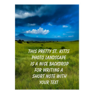 Countryside Landscape of Saint Kitts Poster