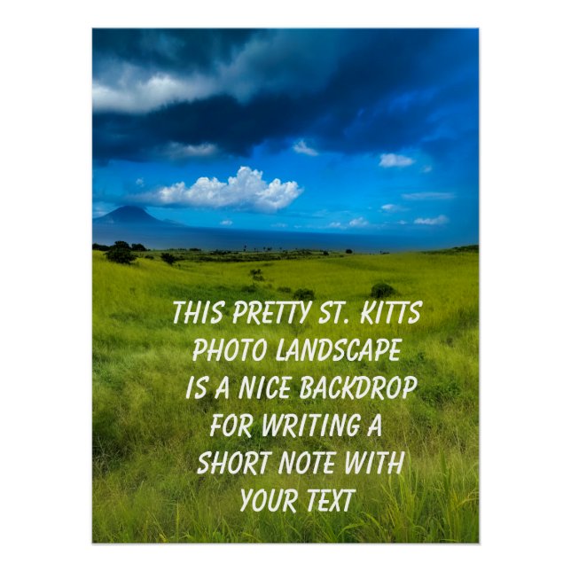 Countryside Landscape of Saint Kitts  Poster (Front)