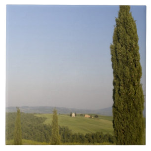 Countryside near Pienza. Val d'Orcia, Siena Ceramic Tile