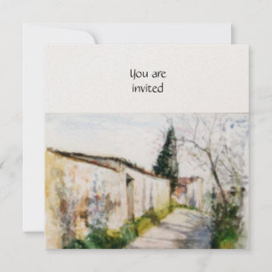COUNTRYSIDE OF TUSCANY champagne Invitation