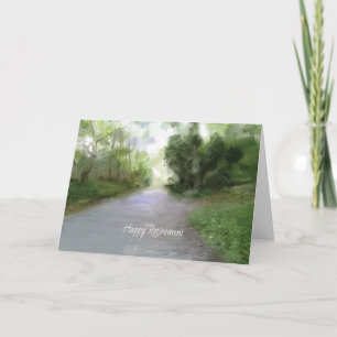 Countryside path retirement card
