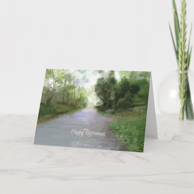 Countryside path retirement card (Front)