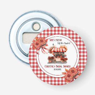 Countryside Picnic Gingham Bridal Shower favour Bottle Opener
