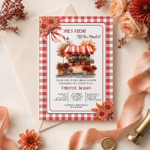 Countryside Picnic Gingham Bridal Shower  Invitation