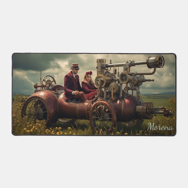 Countryside Steampunk Adventure - Majestic Ride Desk Mat (Front)