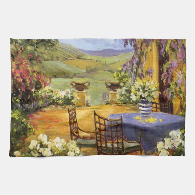 Countryside Terrace Tea Towel (Horizontal)
