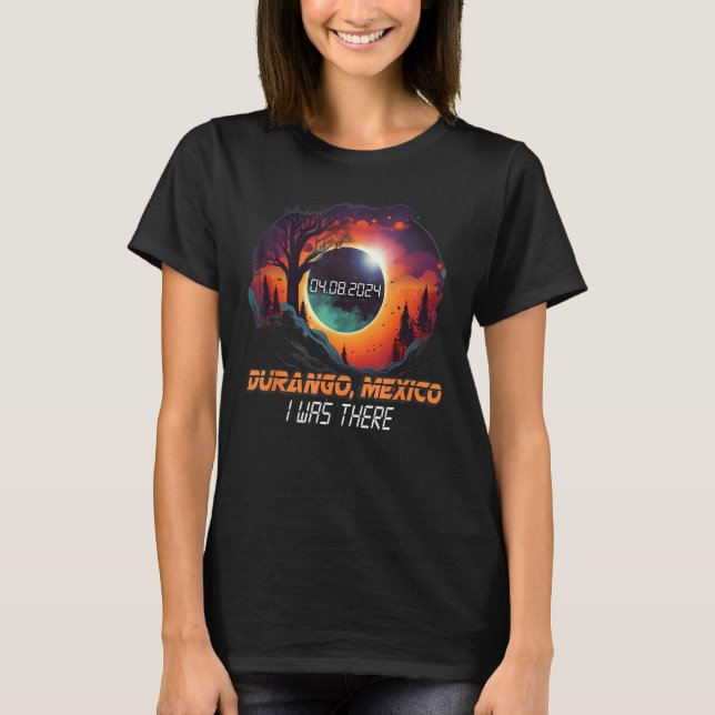 Countryside Total Solar Eclipse 2024 Durango Mexic T-Shirt (Front)