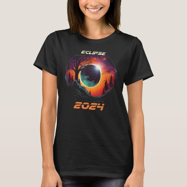 Countryside Total Solar Eclipse 2024 T-Shirt (Front)