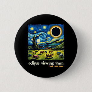 Countryside Total Solar Eclipse Eclipse Viewing 6 Cm Round Badge