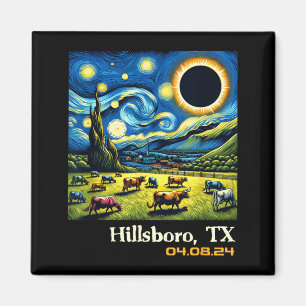 Countryside Total Solar Eclipse Hillsboro Texas Magnet