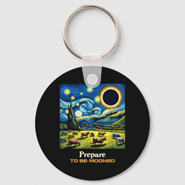 Countryside Total Solar Eclipse Prepare To Be Key Ring (Front)