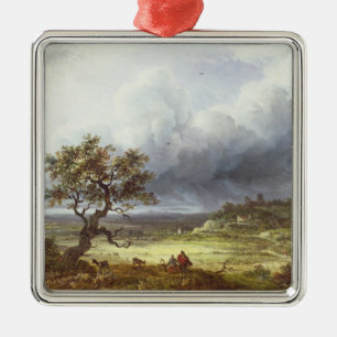 Countryside under a Stormy Sky Metal Tree Decoration