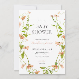 Countryside Wildflower Baby Shower Invitation