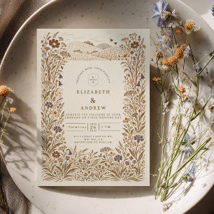Countryside Wildflower Wedding Invitation