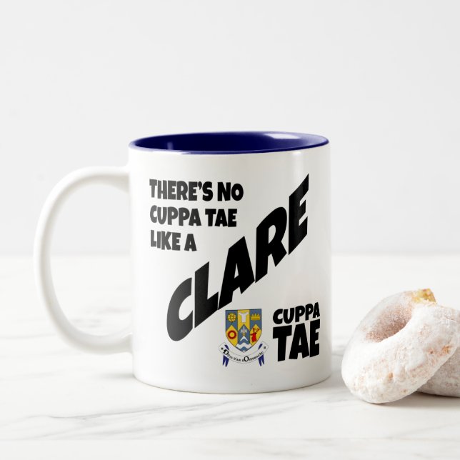 County Clare Ireland  Two-Tone Coffee Mug (With Donut)