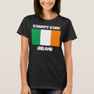 County Cork, Ireland with Irish flag T-Shirt