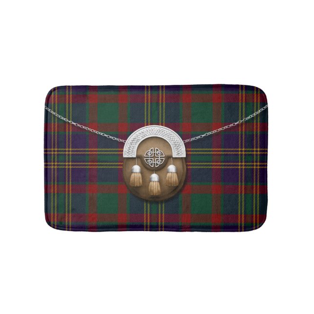 County Cork Irish Tartan And Sporran Bath Mat (Front)