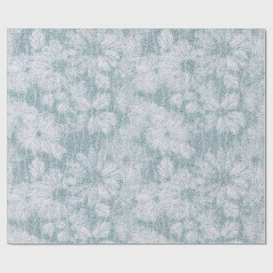 County Cottage Velvety Blue Daisy Wrapping Paper