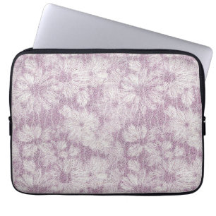 County Cottage Velvety Lilac Daisy Laptop Sleeve