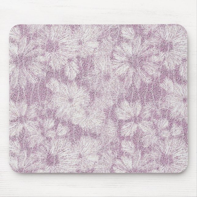 County Cottage Velvety Lilac Daisy Mouse Pad (Front)