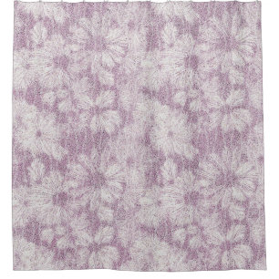 County Cottage Velvety Lilac Daisy Shower Curtain