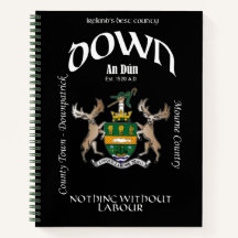 County Down Ireland Crested Notebook