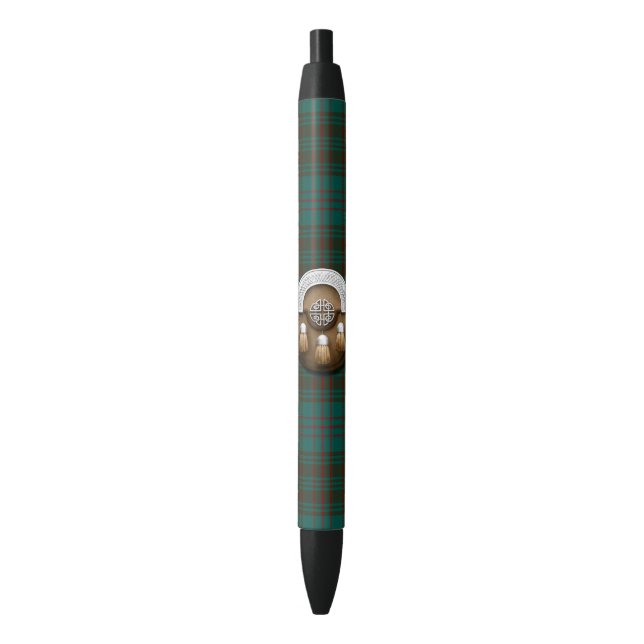County Dublin Irish Tartan And Sporran Black Ink Pen (Front Vertical)