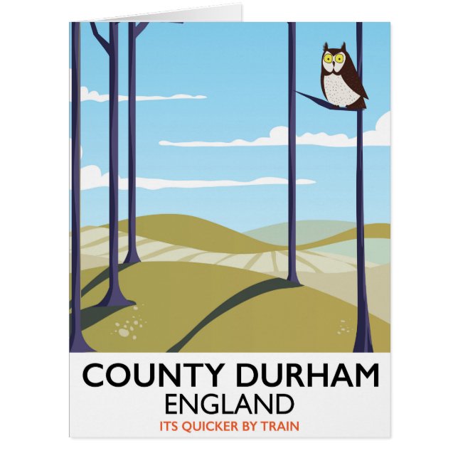 County Durham, England train poster (Front)