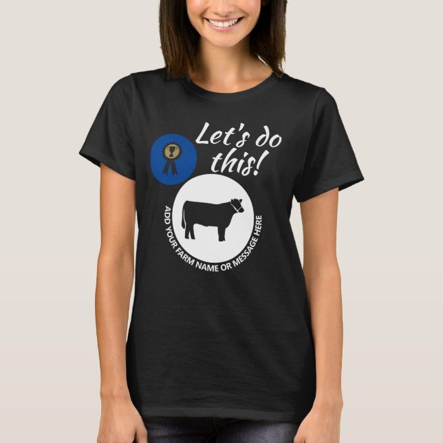 County Fair Livestock Market Steer Dark T-Shirt (Front)
