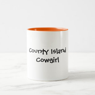 County Island Cowgirl Two-Tone Coffee Mug