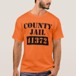 County Jail Halloween Custome T-Shirt<br><div class="desc">funny halloween county jail custome state prison prisoner orange t-shirt</div>