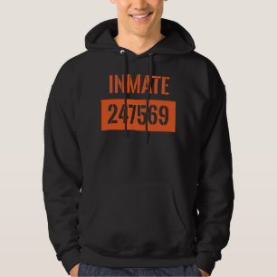 County Jail Inmate Prisoner Costume Hoodie