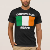 County Laois, Ireland with Irish flag