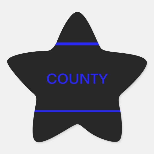 county level LEO sticker with thin blue line (Front)
