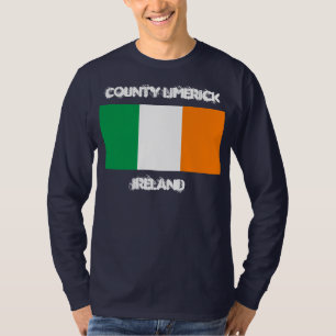 County Limerick, Ireland with Irish flag T-Shirt