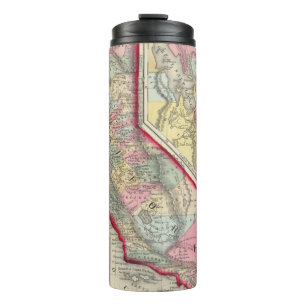 County Map Of California Thermal Tumbler
