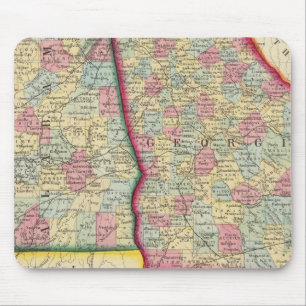 County Map Of Georgia, And Alabama Mouse Pad