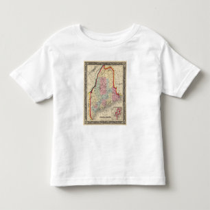 County Map Of The State Of Maine Toddler T-Shirt