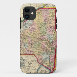County Map Of The States Of New York iPhone 11 Case