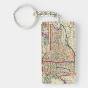 County Map Of The States Of New York Key Ring
