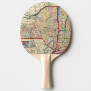 County Map Of The States Of New York Ping Pong Paddle