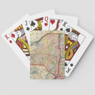 County Map Of The States Of New York Playing Cards