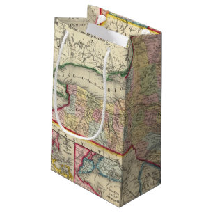 County Map Of The States Of New York Small Gift Bag