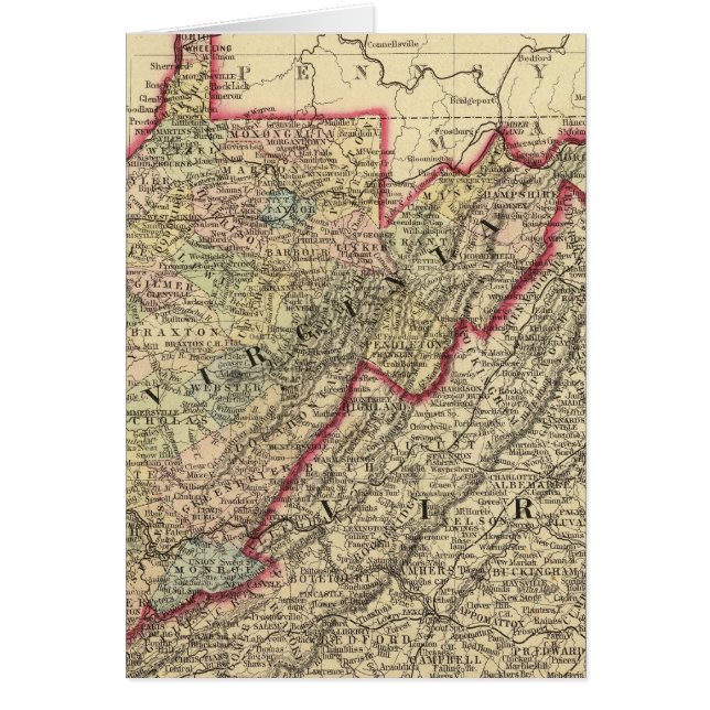 County map West Virginia (Front)