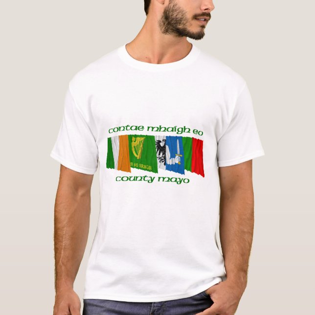County Mayo Flags T-Shirt (Front)