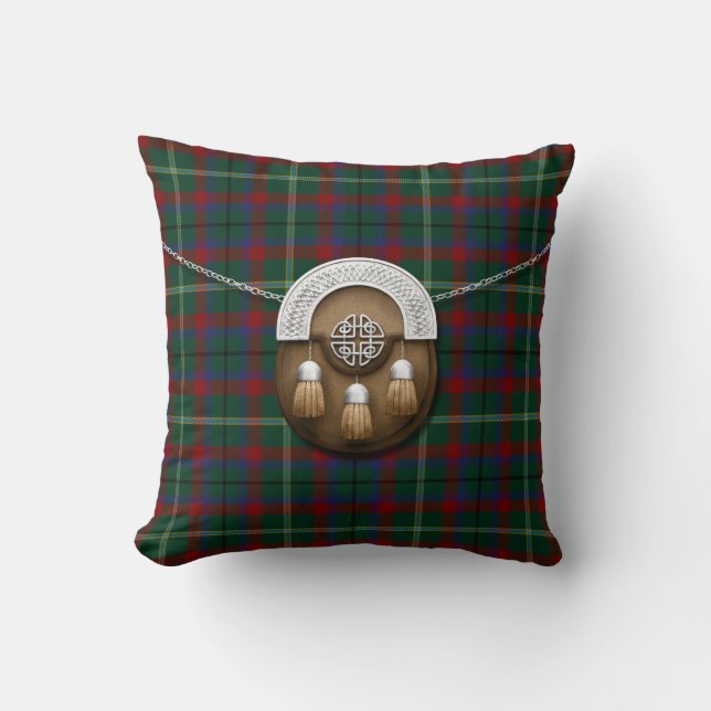 County Mayo Irish Tartan And Sporran Cushion (Front)